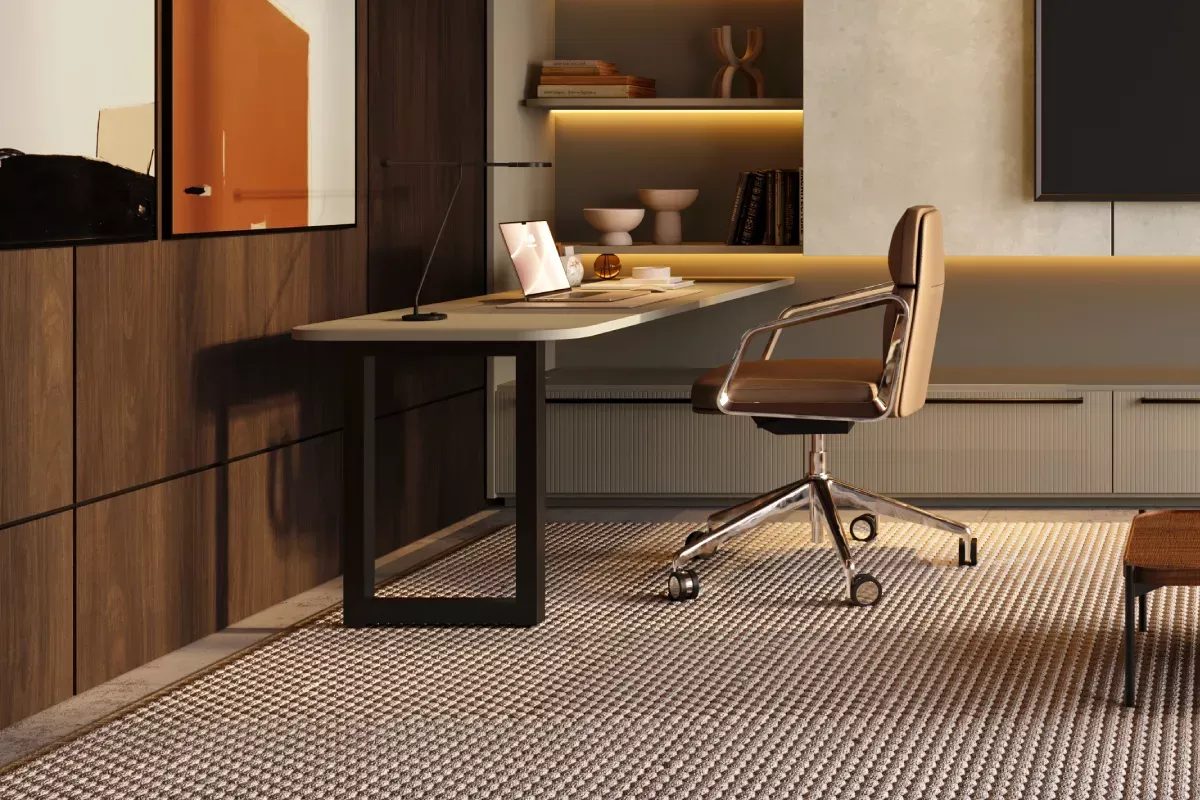 Home office com móveis planejados Inovart Italínea em Biguaçu